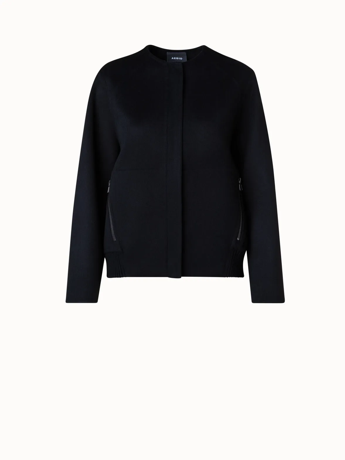 Cashmere Double-Face Bomber Jacket Akris
