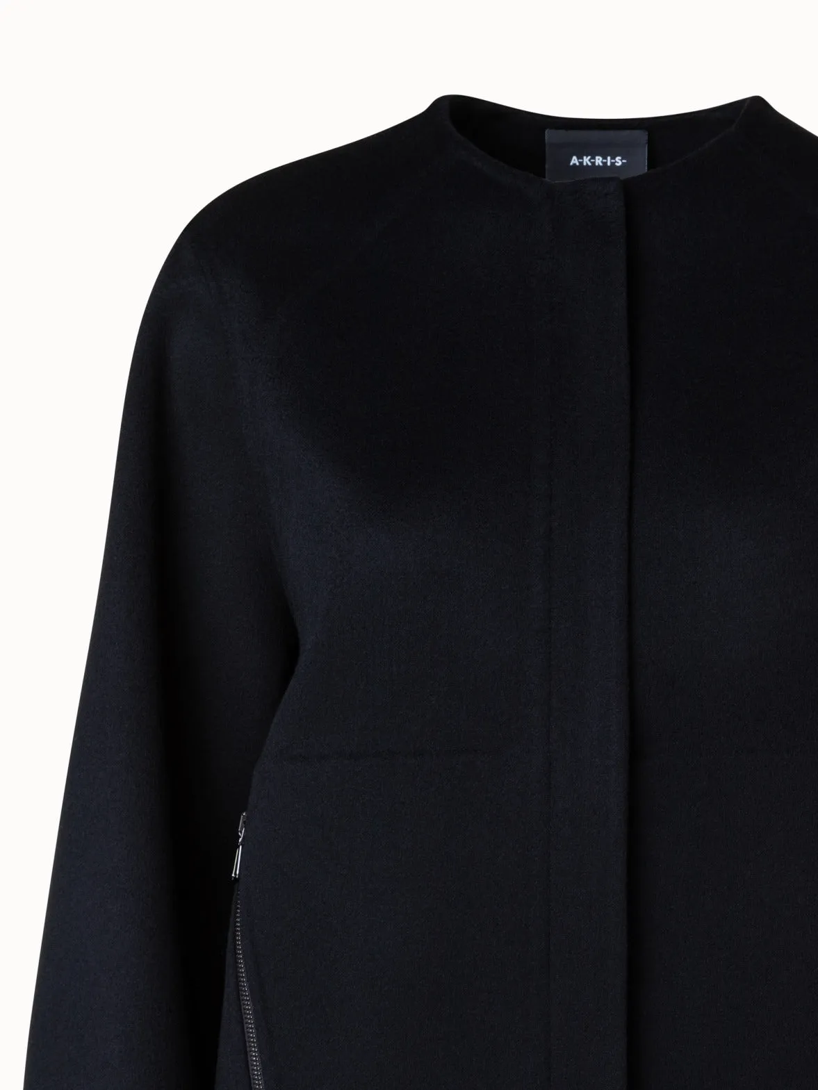 Cashmere Double-Face Bomber Jacket Akris