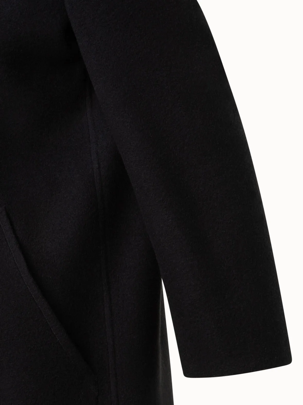 Cashmere Jersey and Silk Poplin Reversible Jacket with Detachable Hood Akris