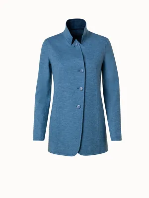 Cashmere Jersey Long Jacket Akris