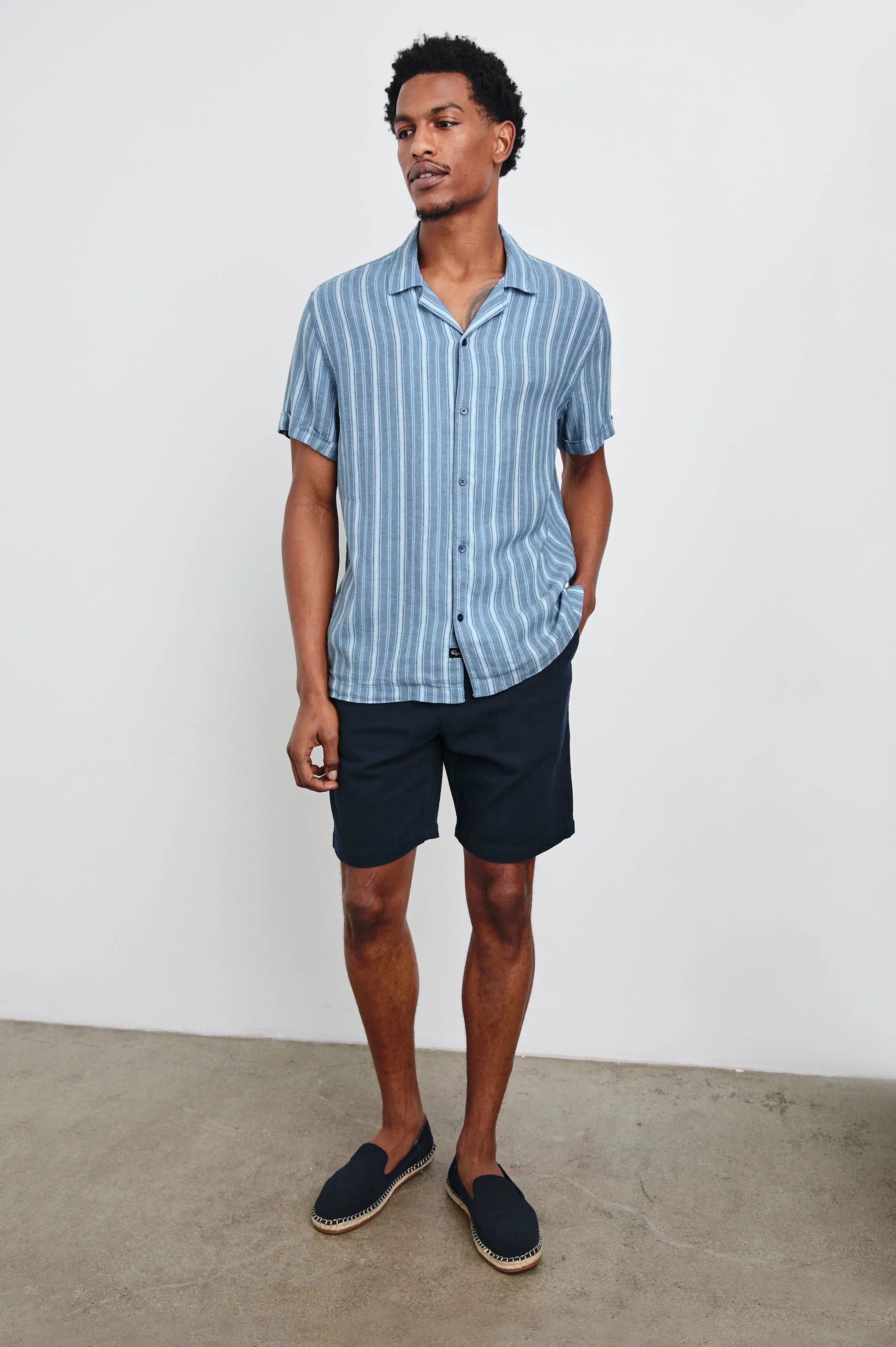 CAYMAN SHIRT - COASTAL BLUE STRIPE Rails