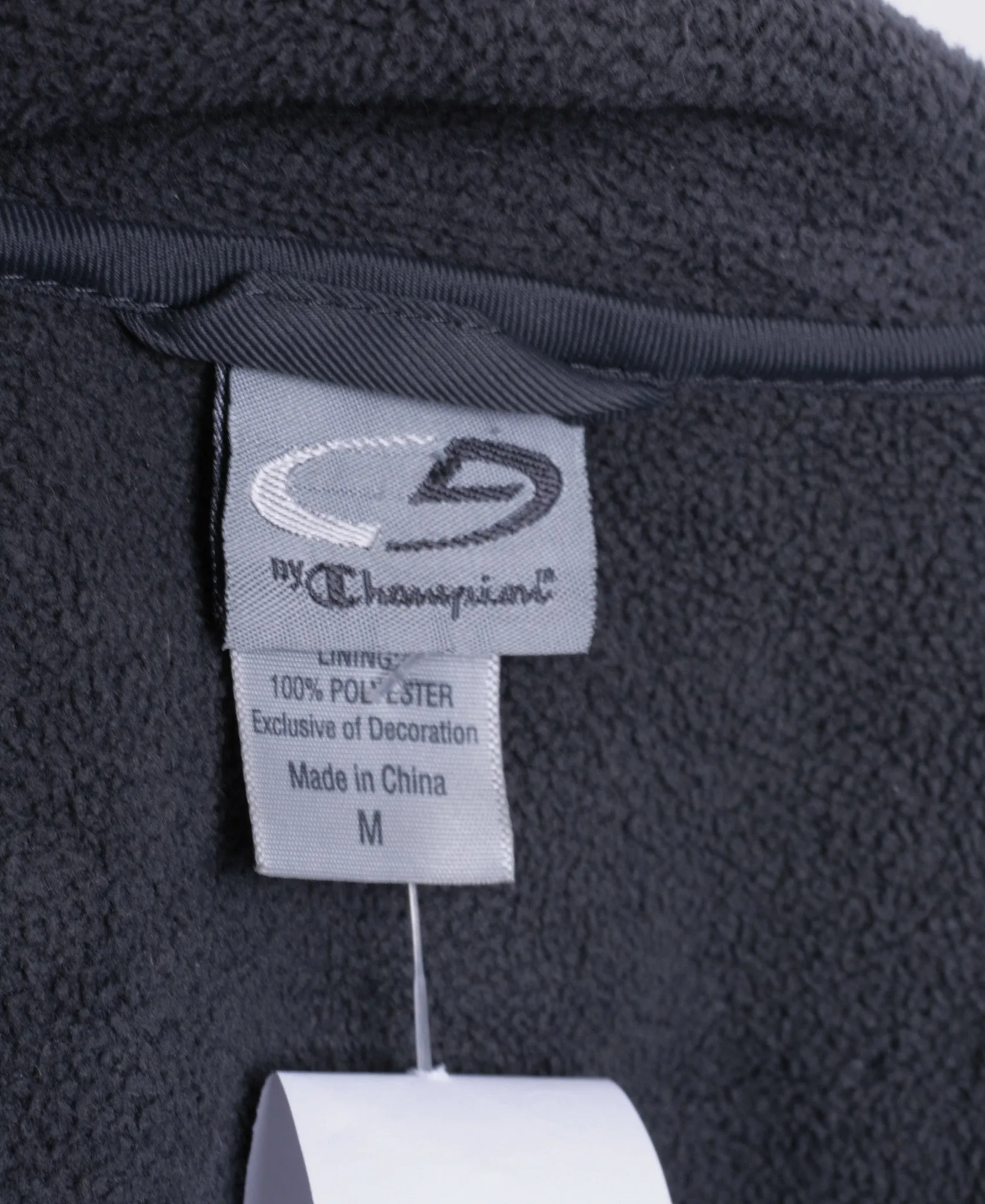 Champion Mens M Sweatshirt Full Zipper Black Sport
