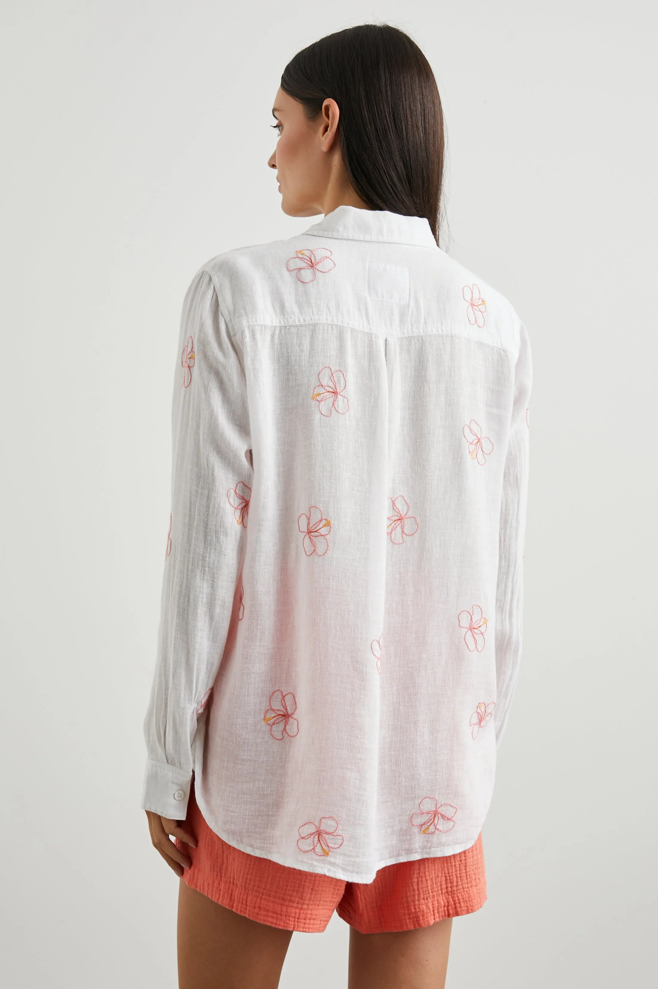 CHARLI SHIRT - HIBISCUS EMBROIDERY Rails