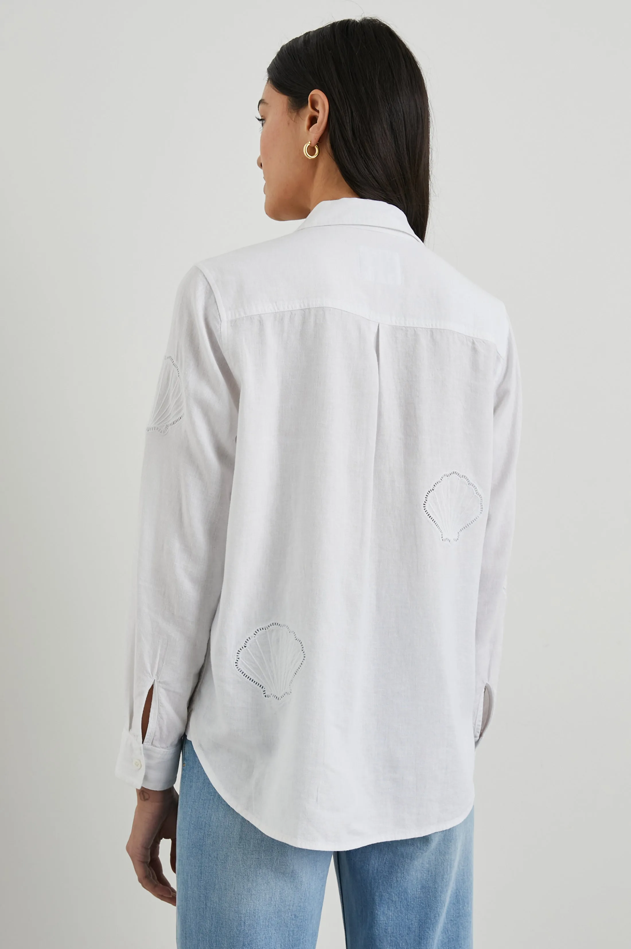 CHARLI SHIRT - WHITE EYELET SHELLS Rails