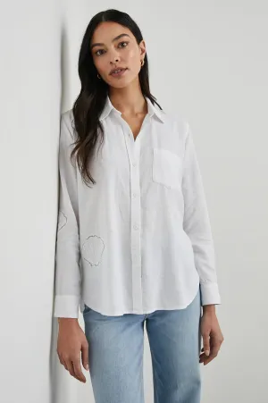 CHARLI SHIRT - WHITE EYELET SHELLS Rails