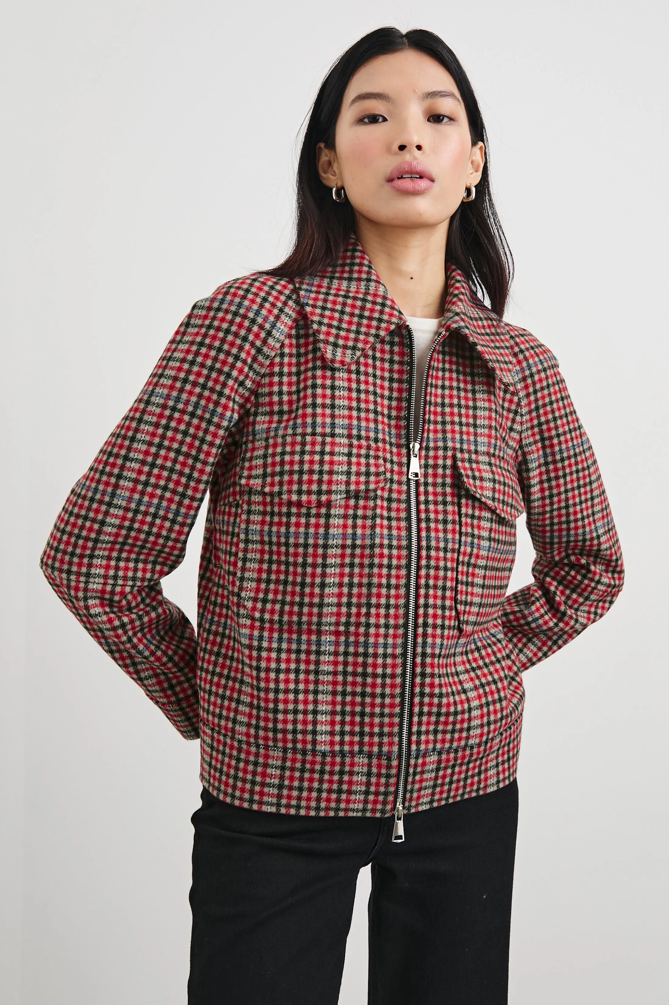 CHEYENNE JACKET - CRIMSON MINI CHECK Rails