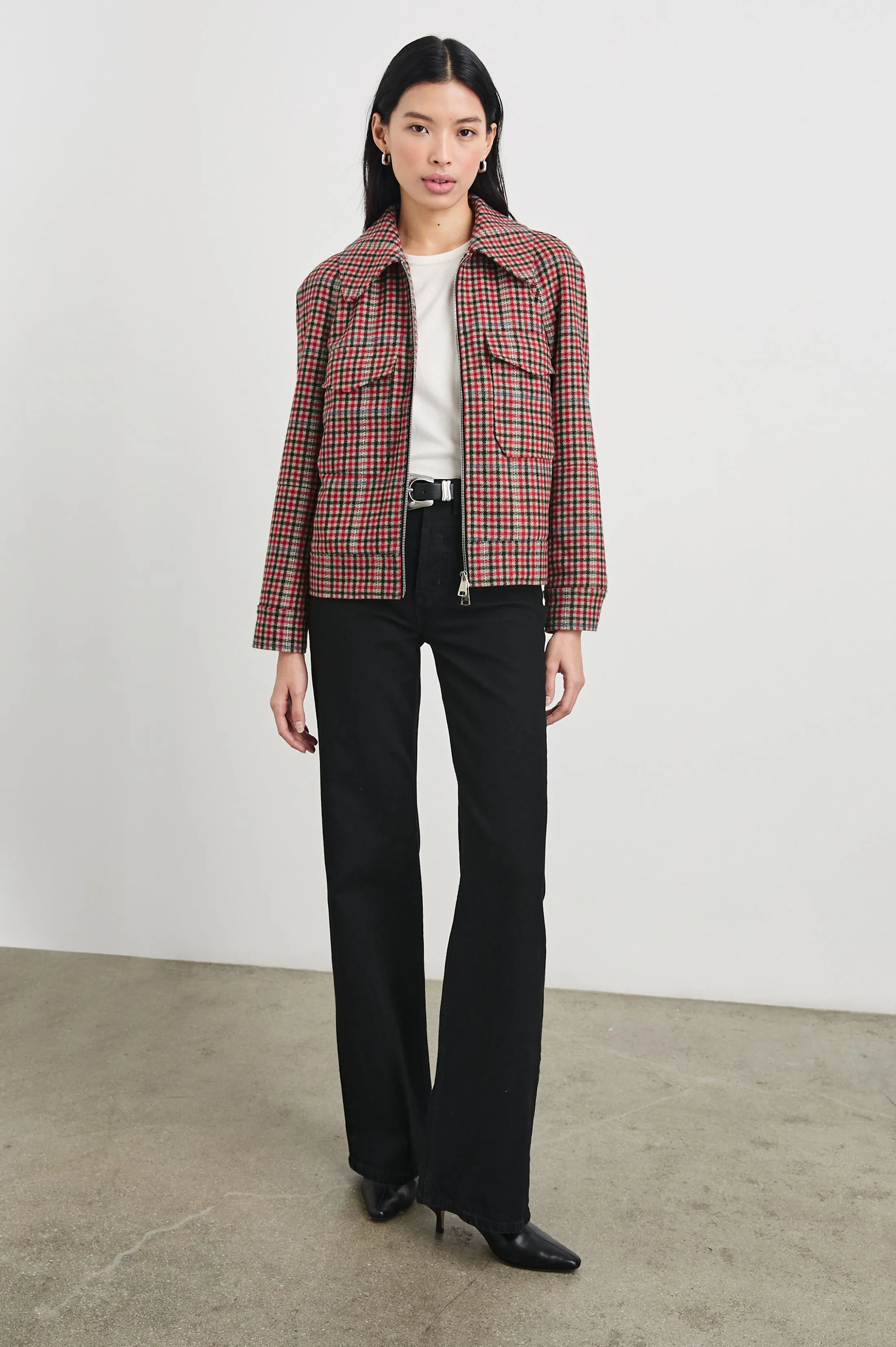 CHEYENNE JACKET - CRIMSON MINI CHECK Rails