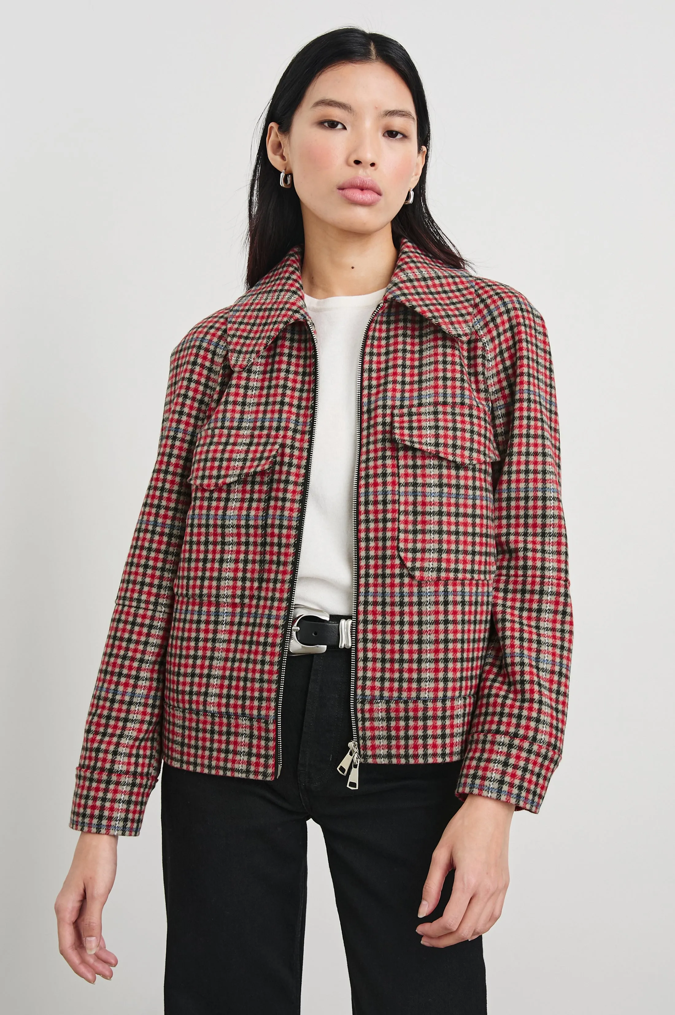CHEYENNE JACKET - CRIMSON MINI CHECK Rails