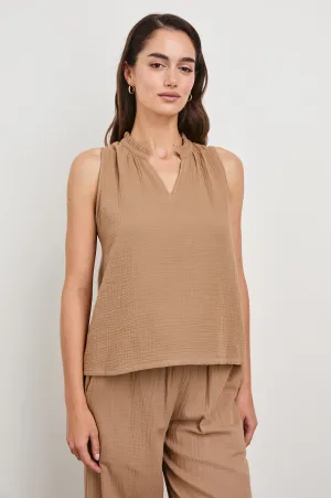 CHRISTY TOP - TAUPE Rails