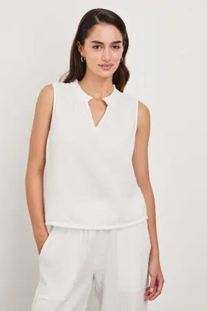 CHRISTY TOP - WHITE Rails
