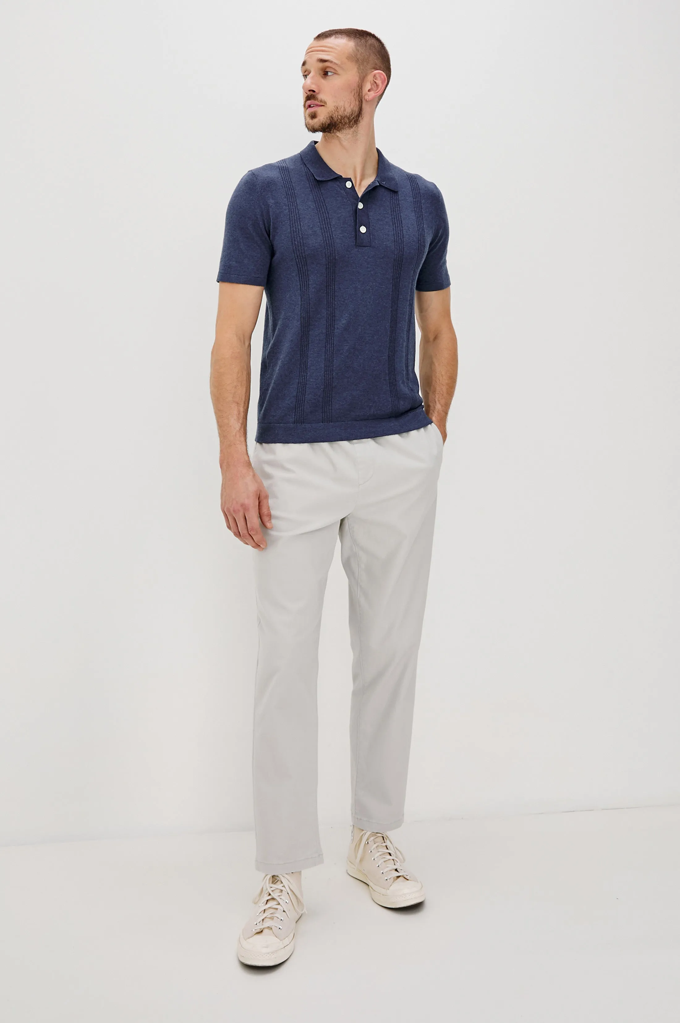 CILLIAN POLO SHIRT - INDIGO DENIM Rails