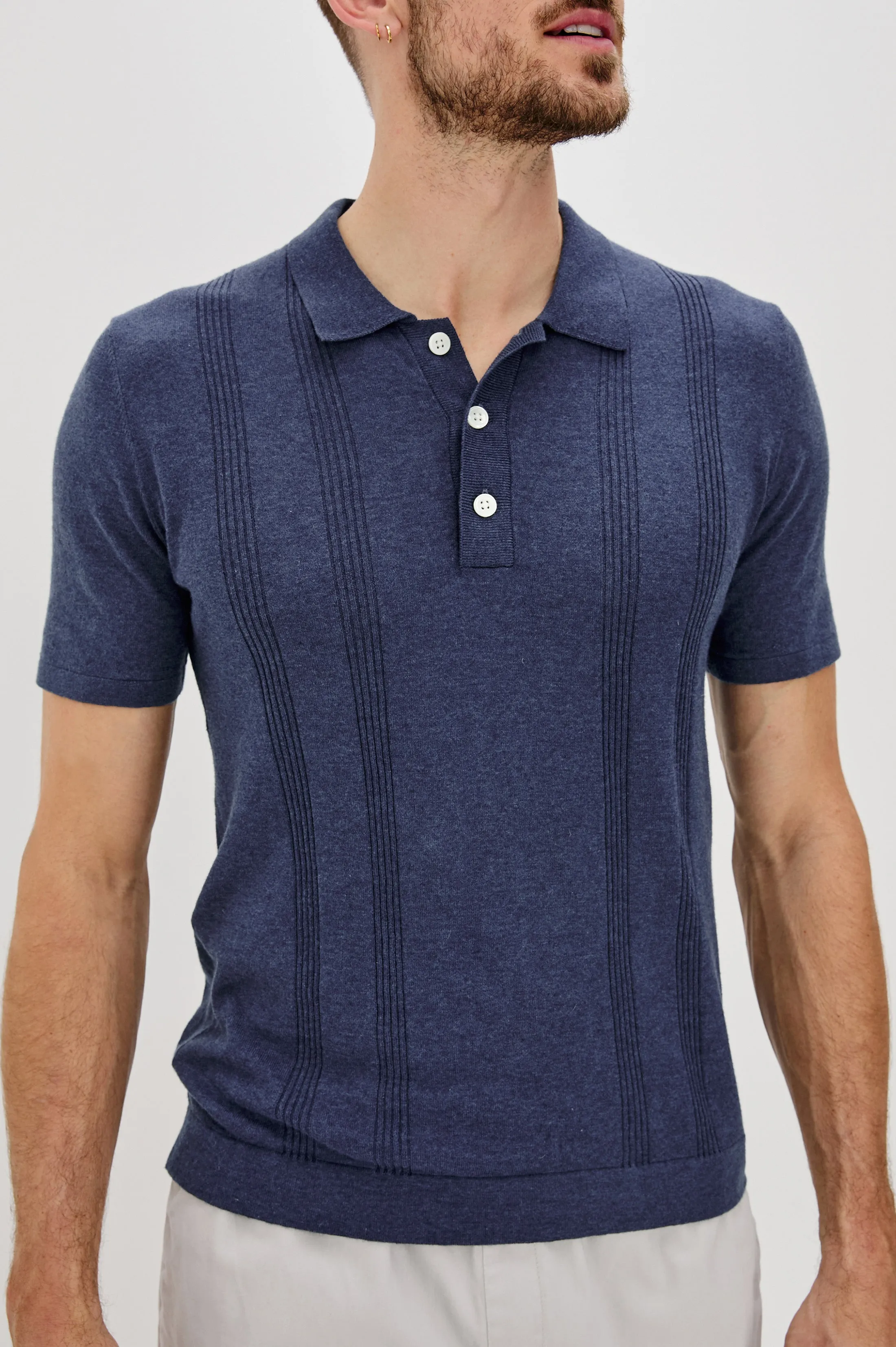CILLIAN POLO SHIRT - INDIGO DENIM Rails