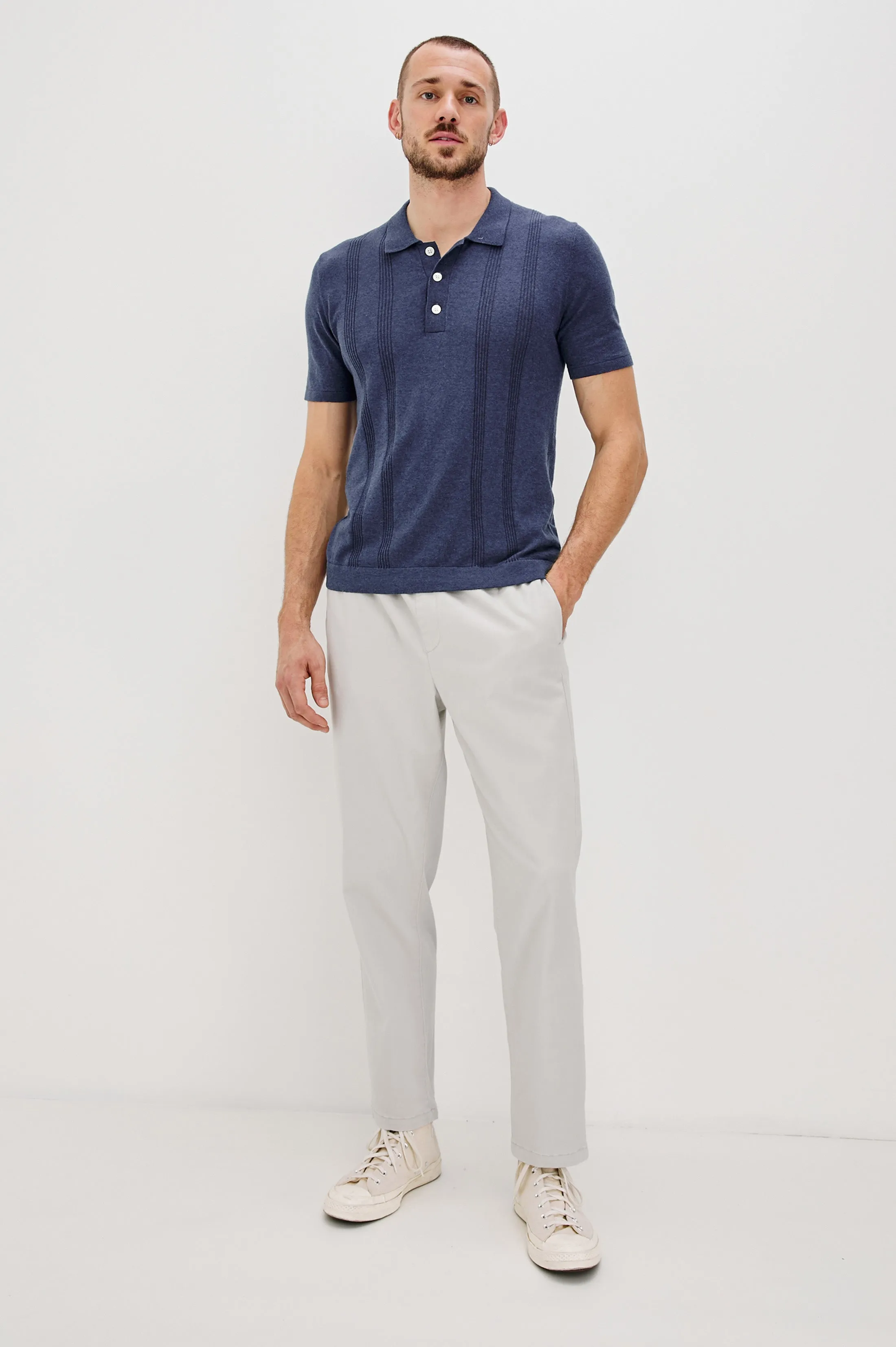 CILLIAN POLO SHIRT - INDIGO DENIM Rails