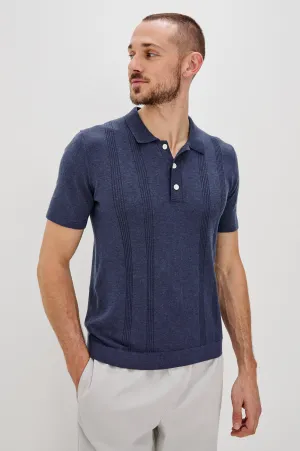 CILLIAN POLO SHIRT - INDIGO DENIM Rails