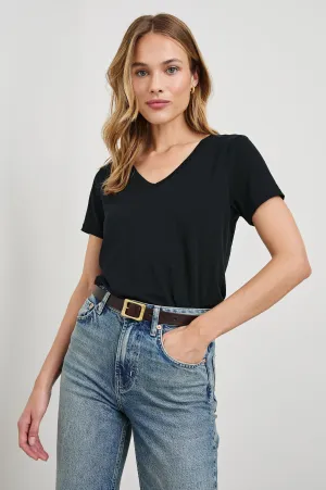 CLASSIC V NECK T-SHIRT - BLACK Rails