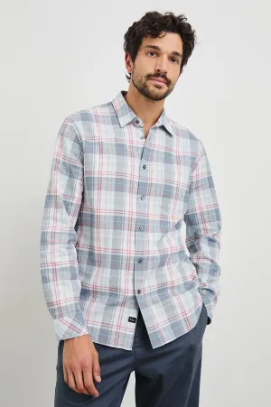 CLYDE SHIRT - LEGACY BLUE CRIMSON Rails