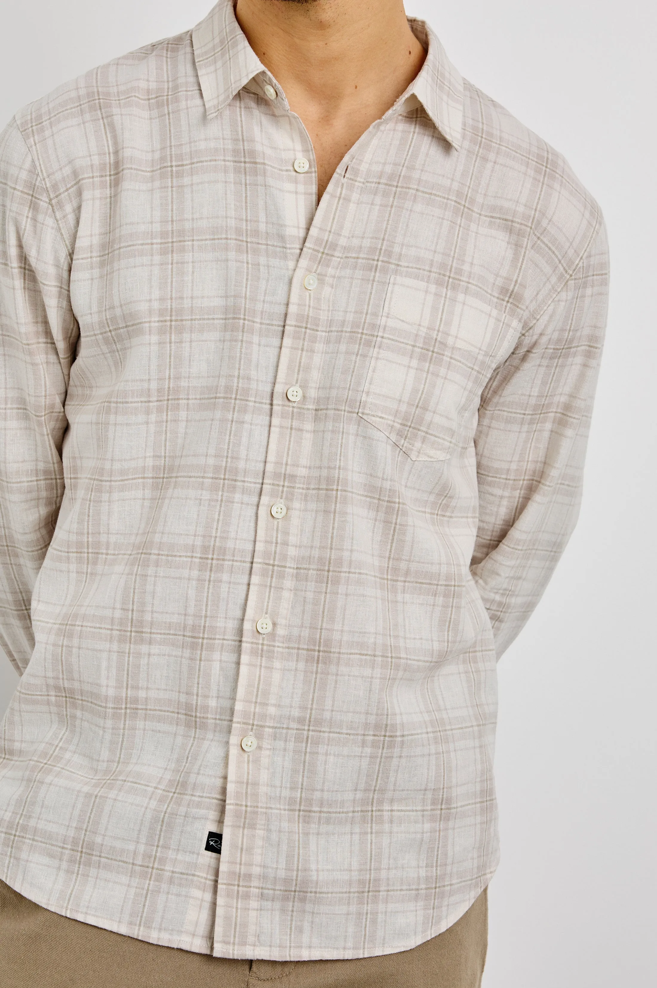 CLYDE SHIRT - SEA OAT WHITE Rails