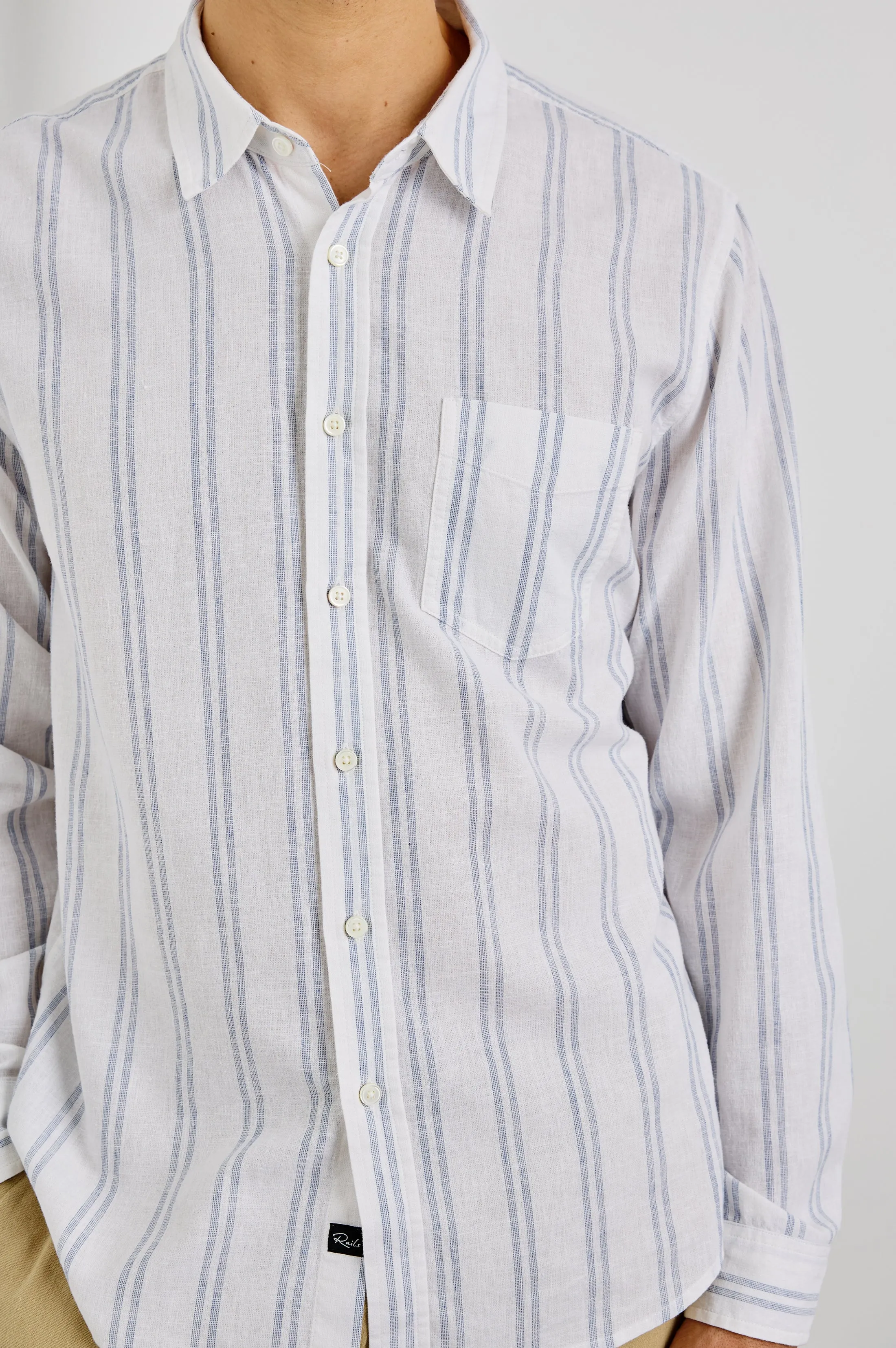 CLYDE SHIRT - WHITE AZURE Rails