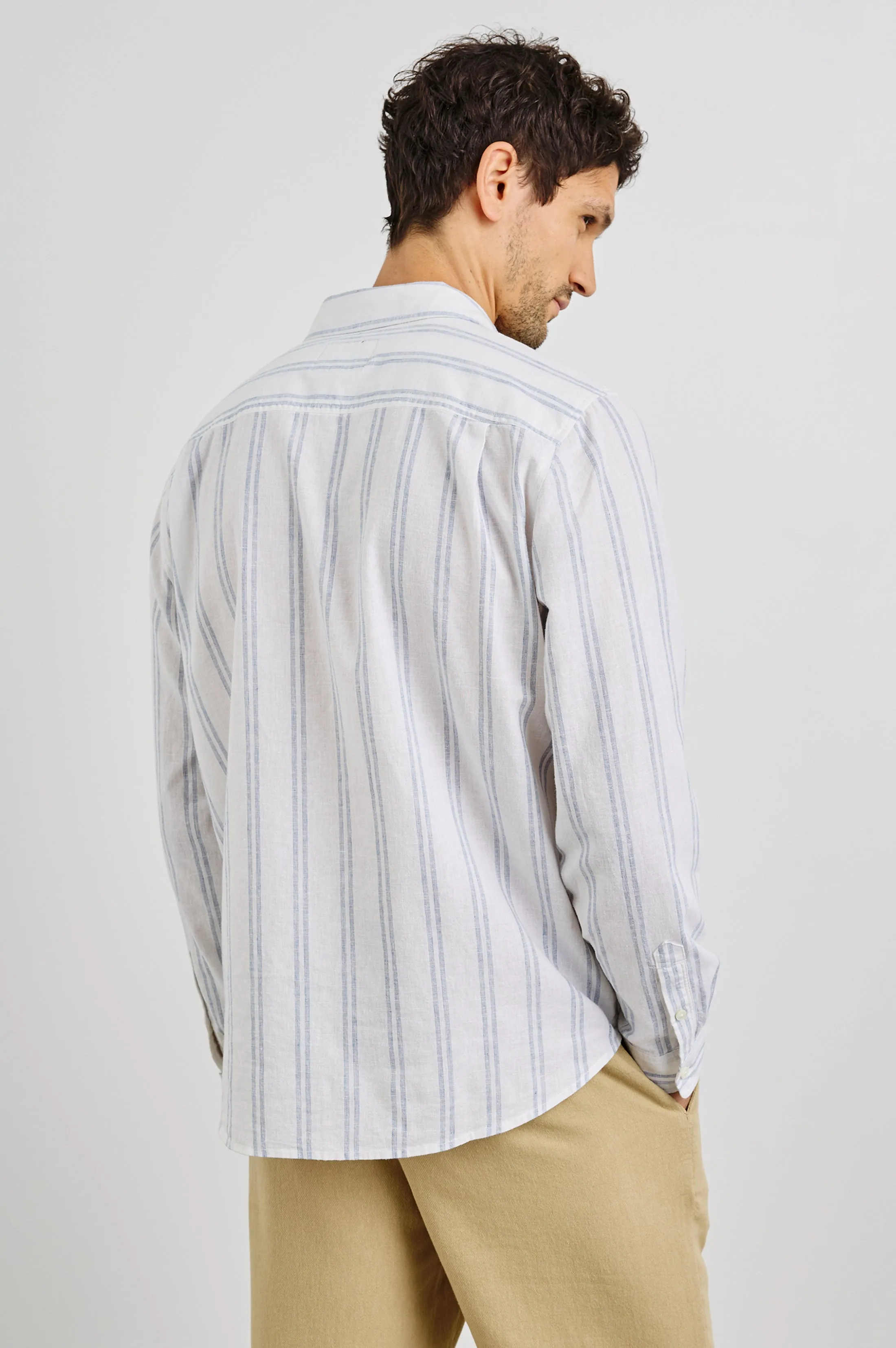 CLYDE SHIRT - WHITE AZURE Rails