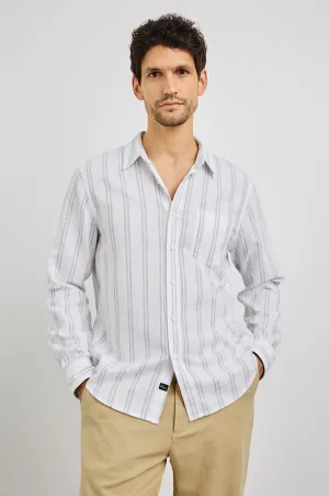 CLYDE SHIRT - WHITE AZURE Rails