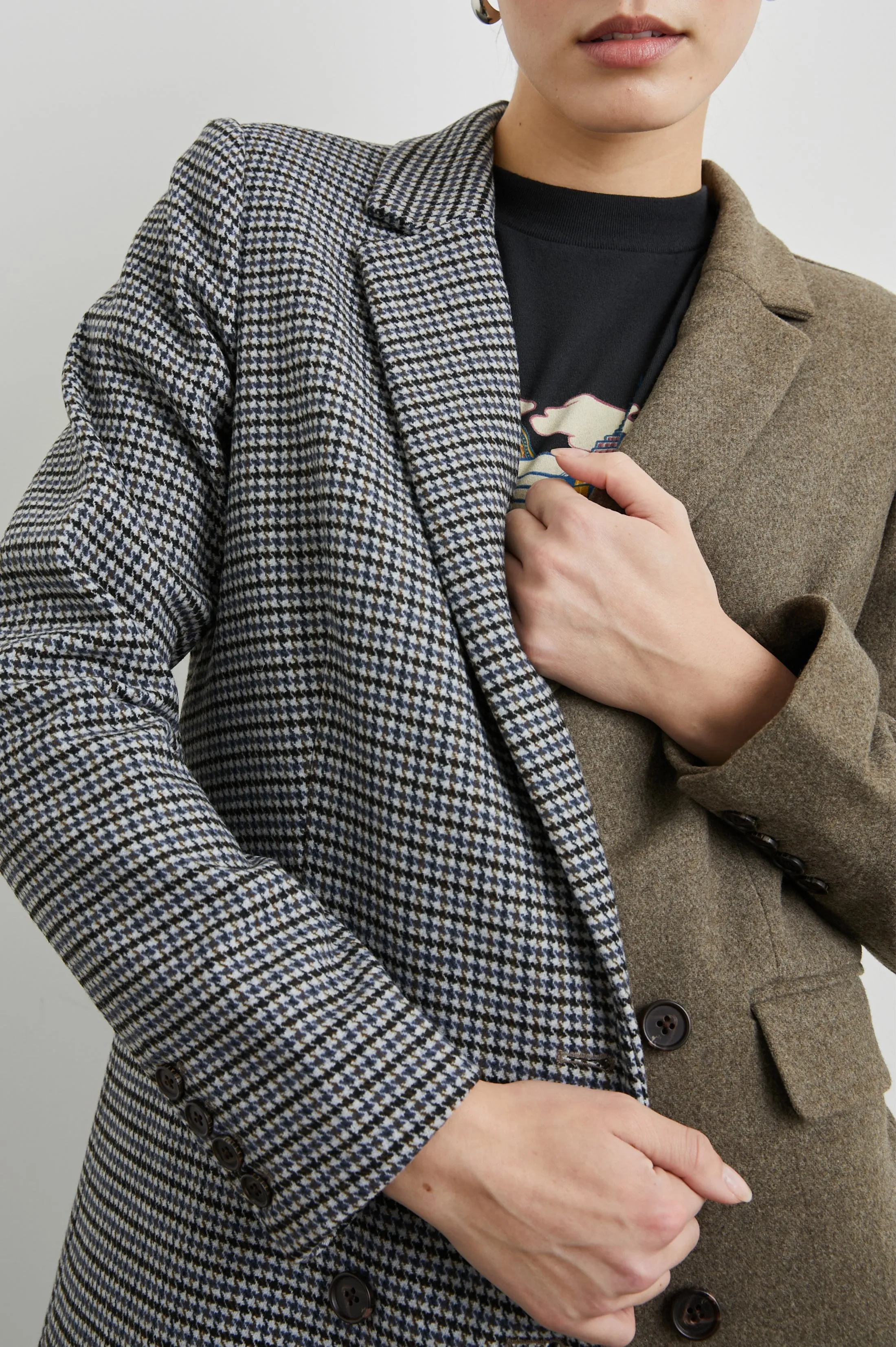 CODY BLAZER - MIXED MINI CHECK Rails
