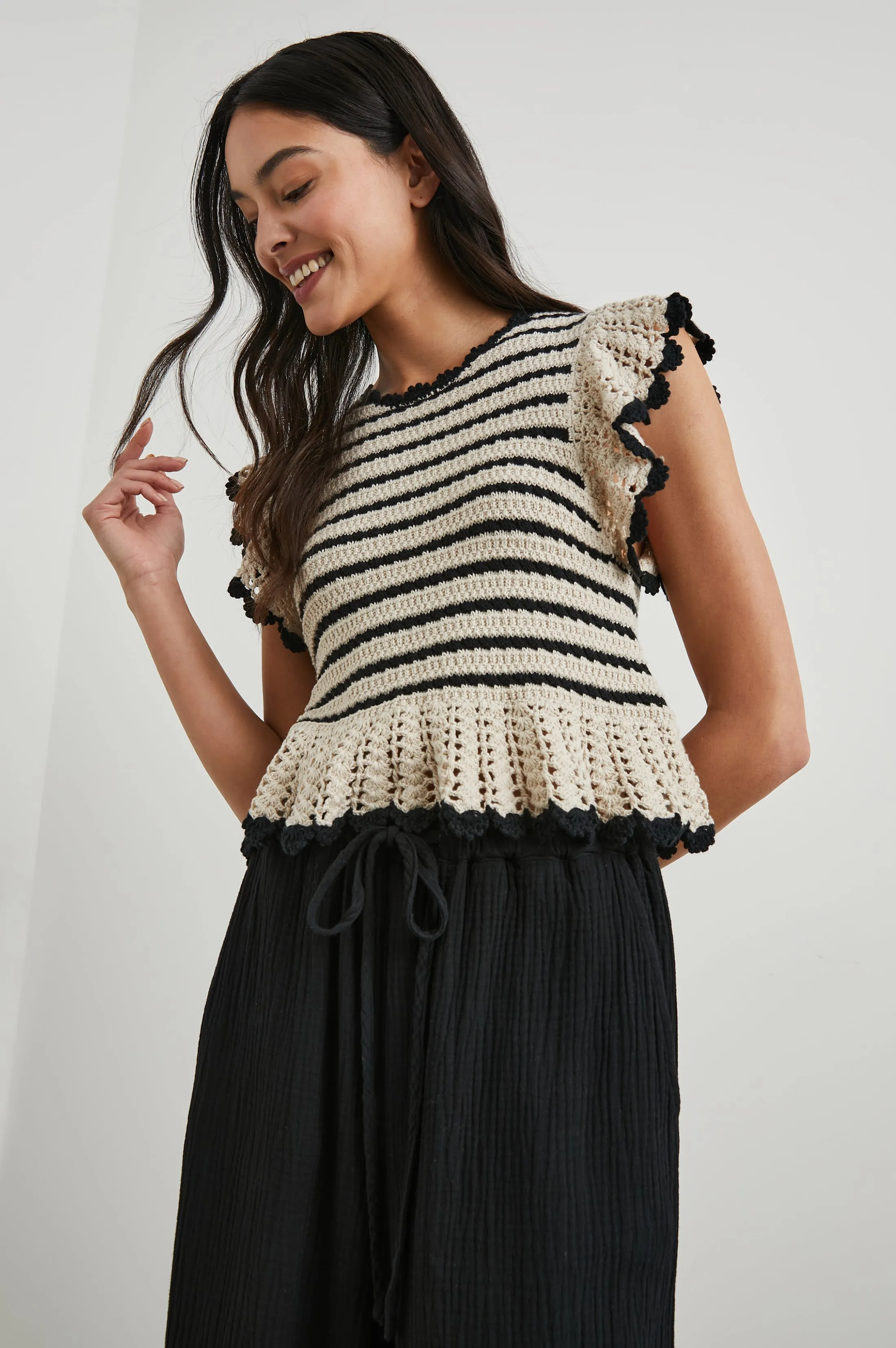 COEN TOP - OATMEAL BLACK Rails