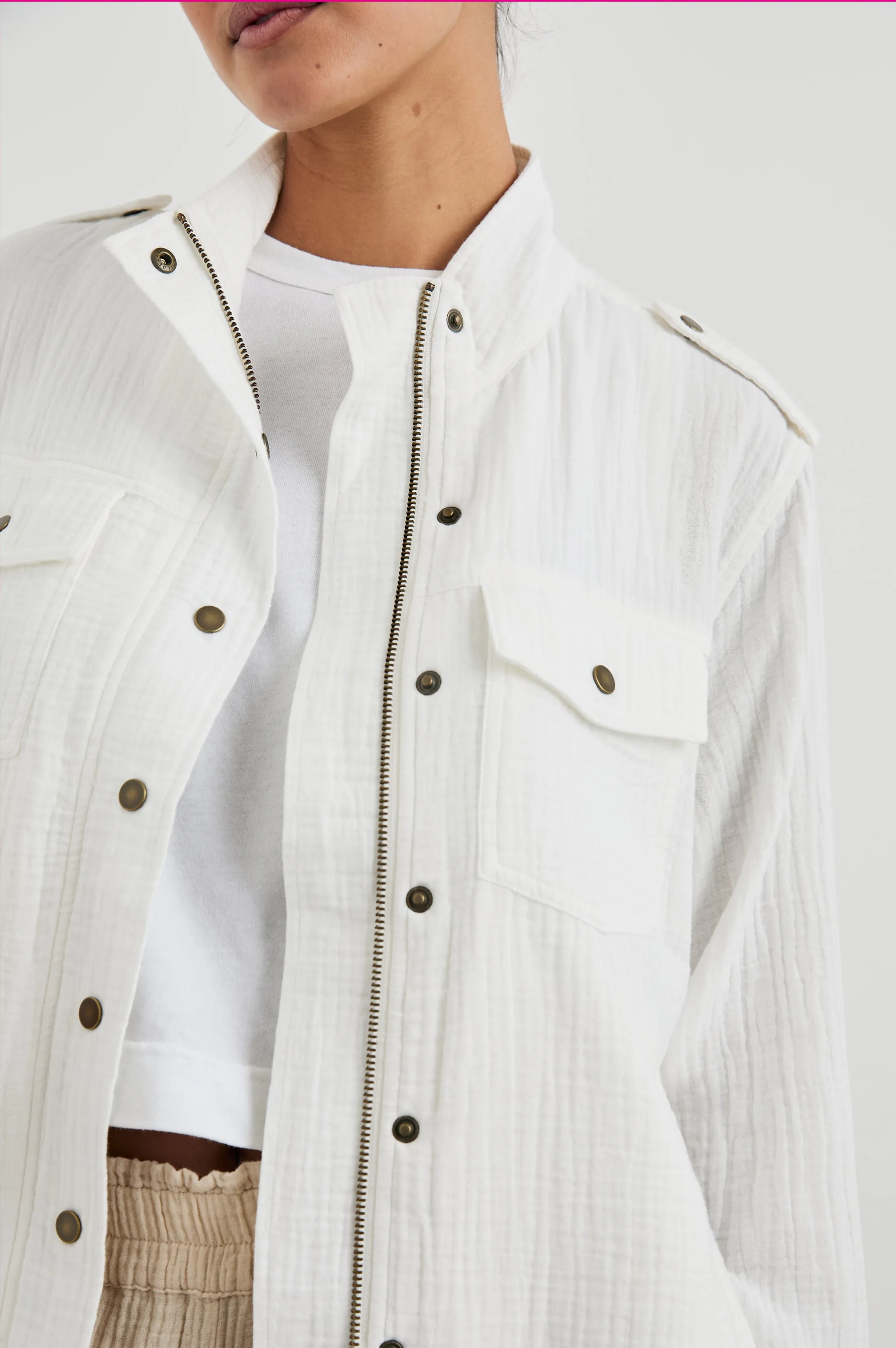 COLLINS JACKET - GAUZE WHITE Rails