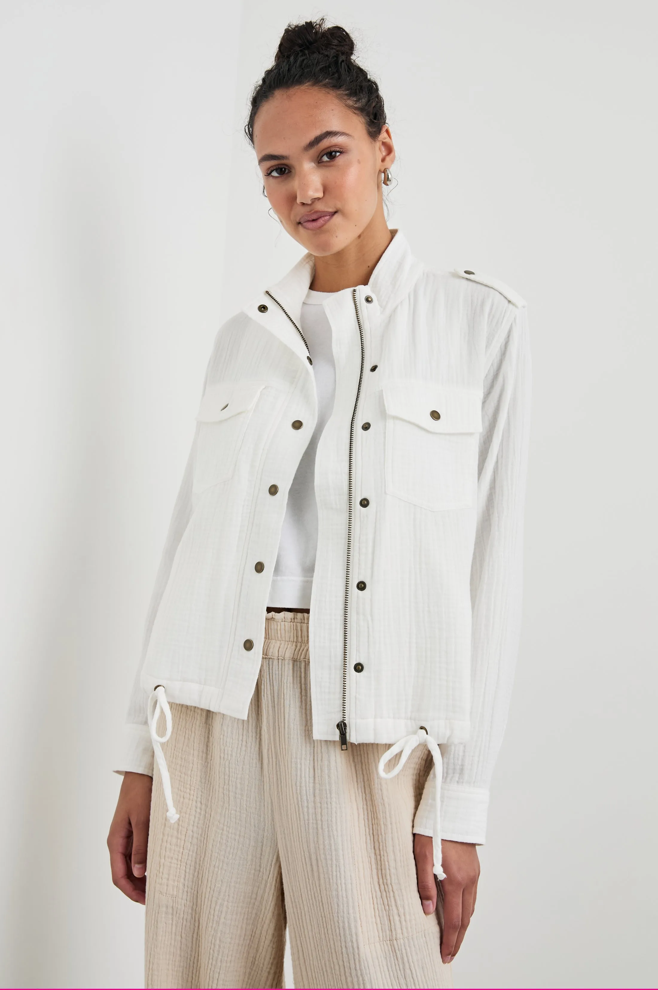COLLINS JACKET - GAUZE WHITE Rails