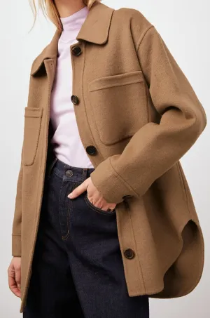CONNIE SHIRT JACKET - CAMEL Rails