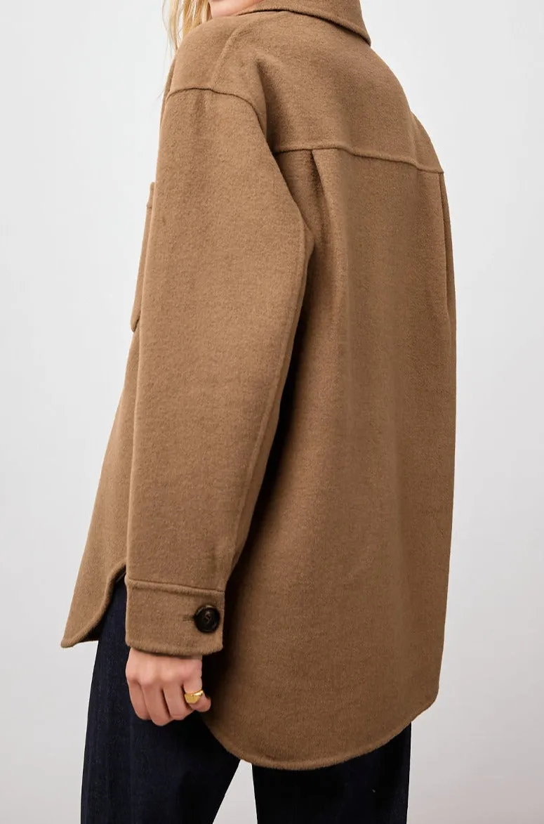 CONNIE SHIRT JACKET - CAMEL Rails