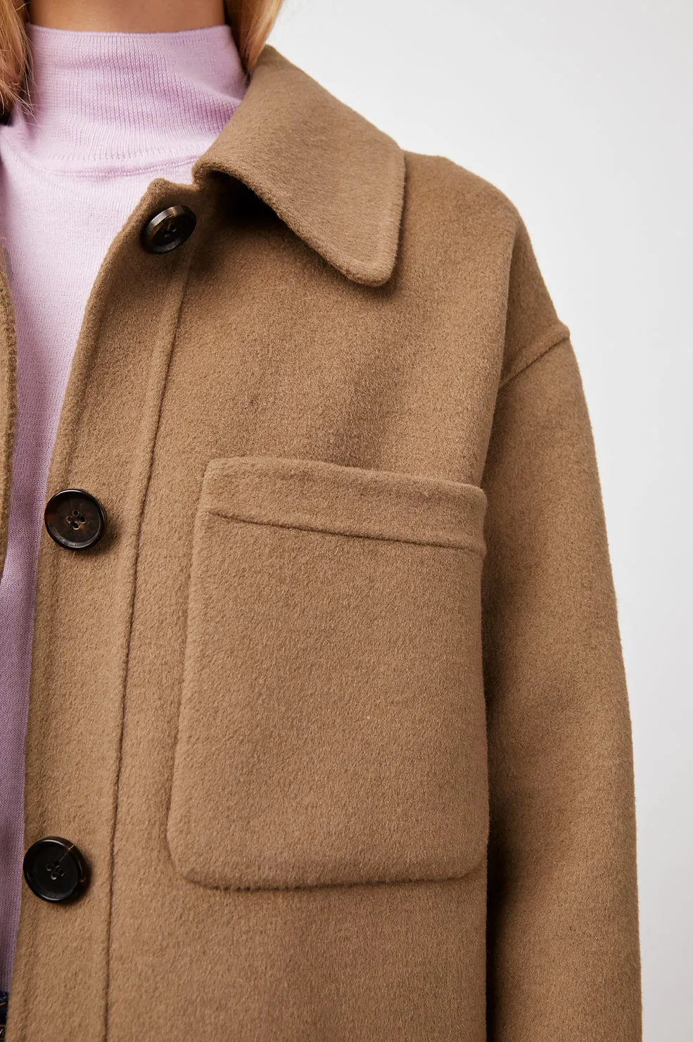 CONNIE SHIRT JACKET - CAMEL Rails