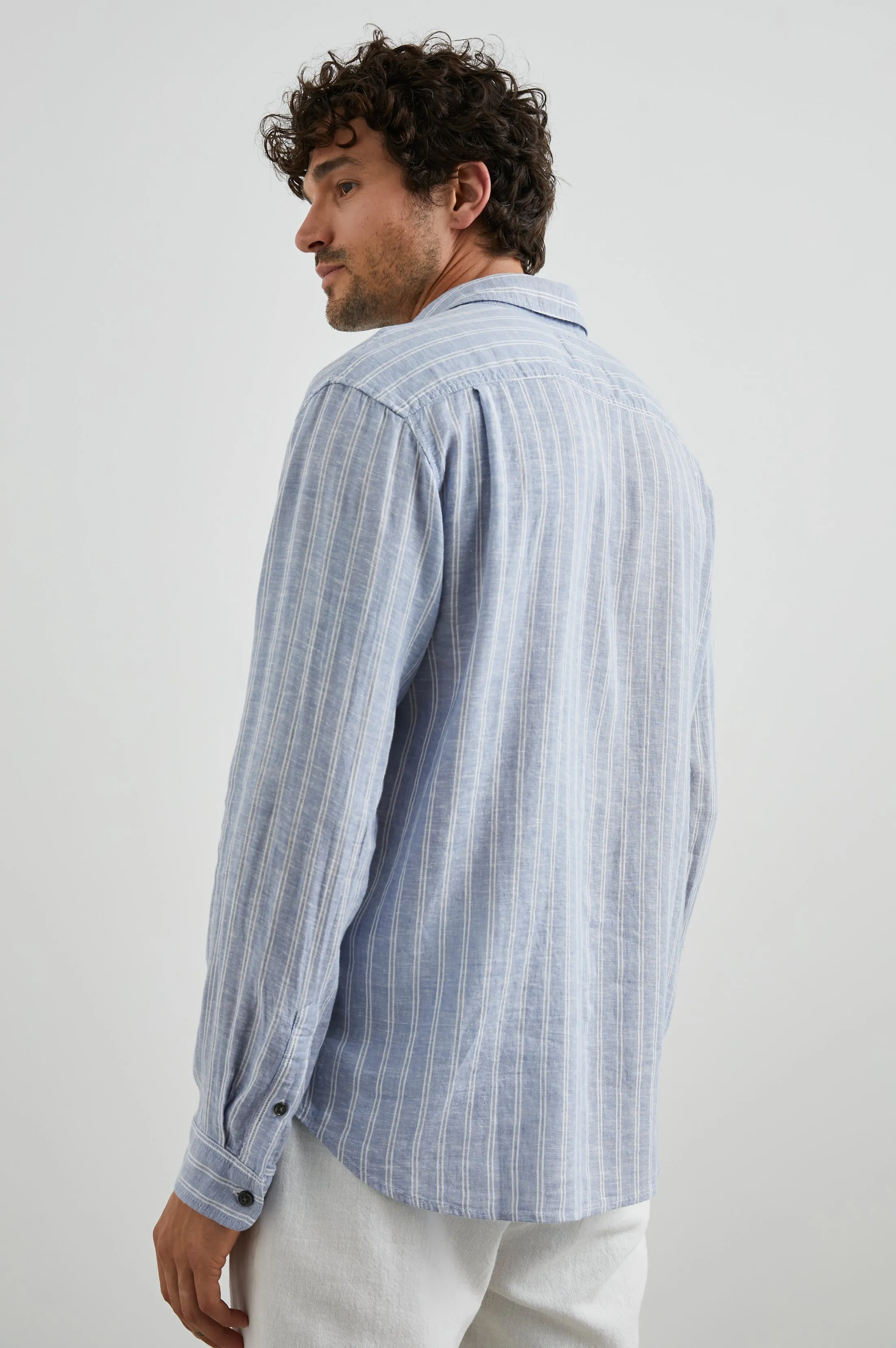 CONNOR SHIRT - DENIM WHITE PINSTRIPE Rails