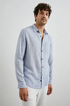 CONNOR SHIRT - DENIM WHITE PINSTRIPE Rails