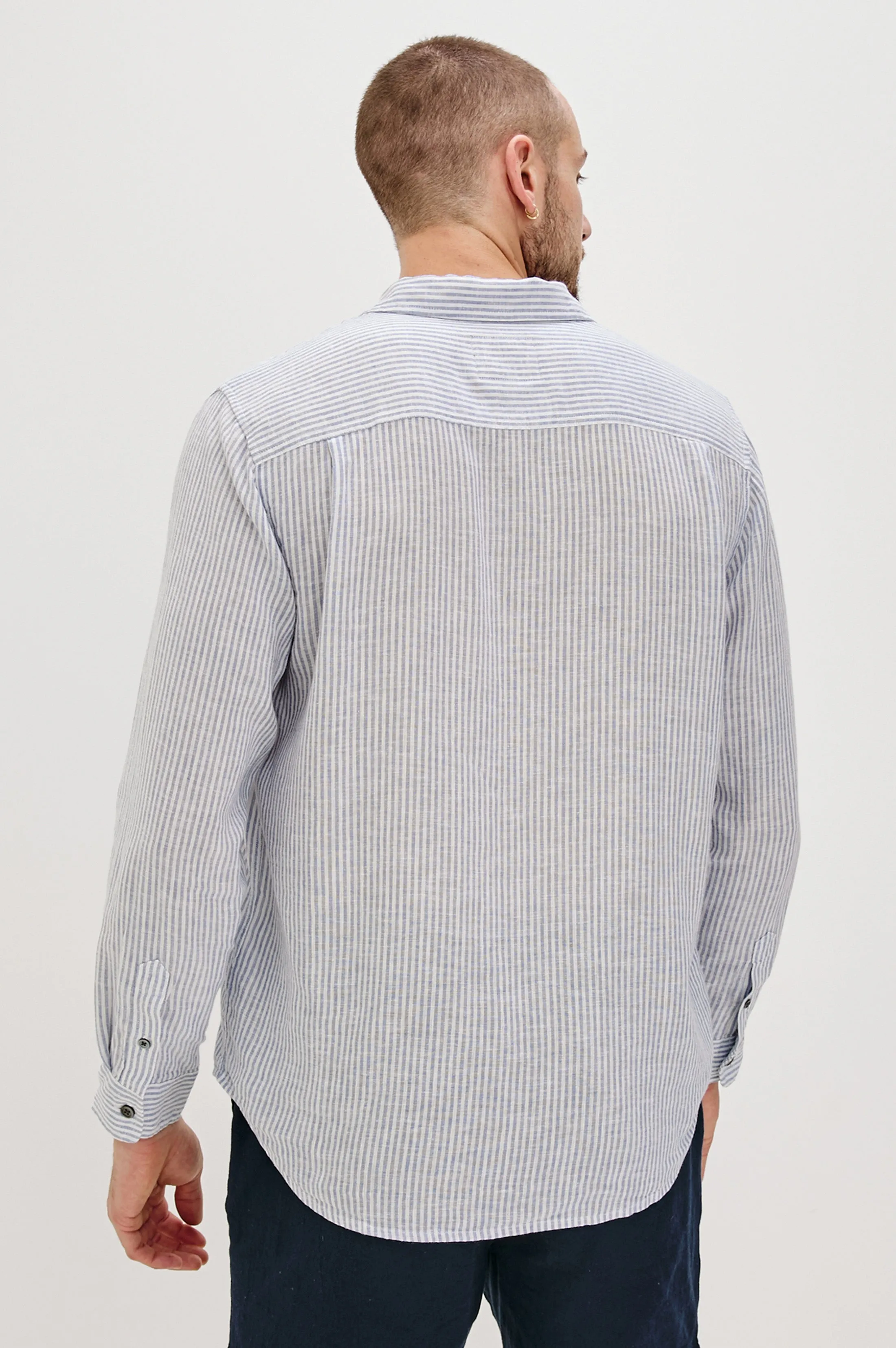 CONNOR SHIRT - DENIM WHITE RAILROAD Rails