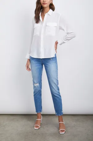 CORI SHIRT - SILK WHITE Rails