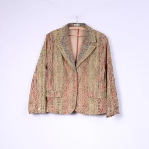 Corona Womens 46 XL Blazer Multicolor Barcco Vintage Shoulder Pads Jacket