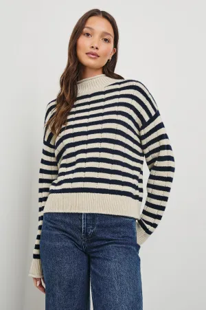 CORRINE SWEATER - OAT NAVY STRIPE Rails