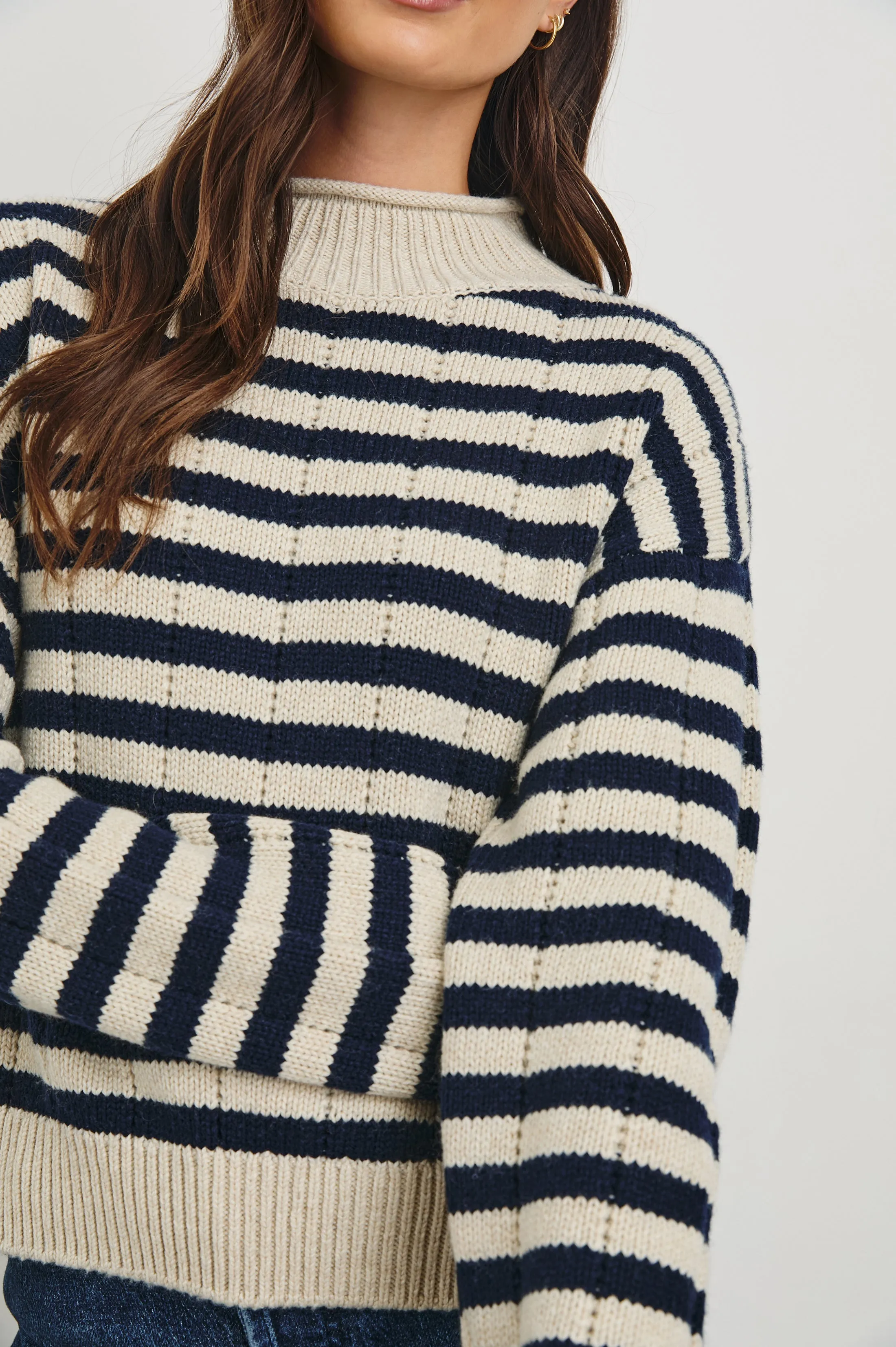 CORRINE SWEATER - OAT NAVY STRIPE Rails