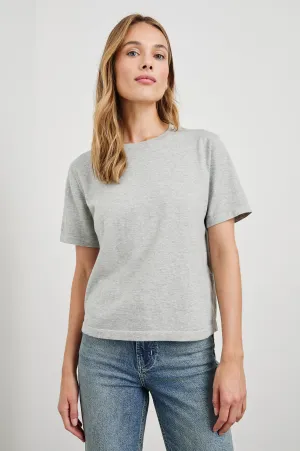 COTTON CASHMERE T-SHIRT - HEATHER GREY Rails