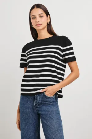 COTTON CASHMERE T-SHIRT - PARISIAN STRIPE Rails