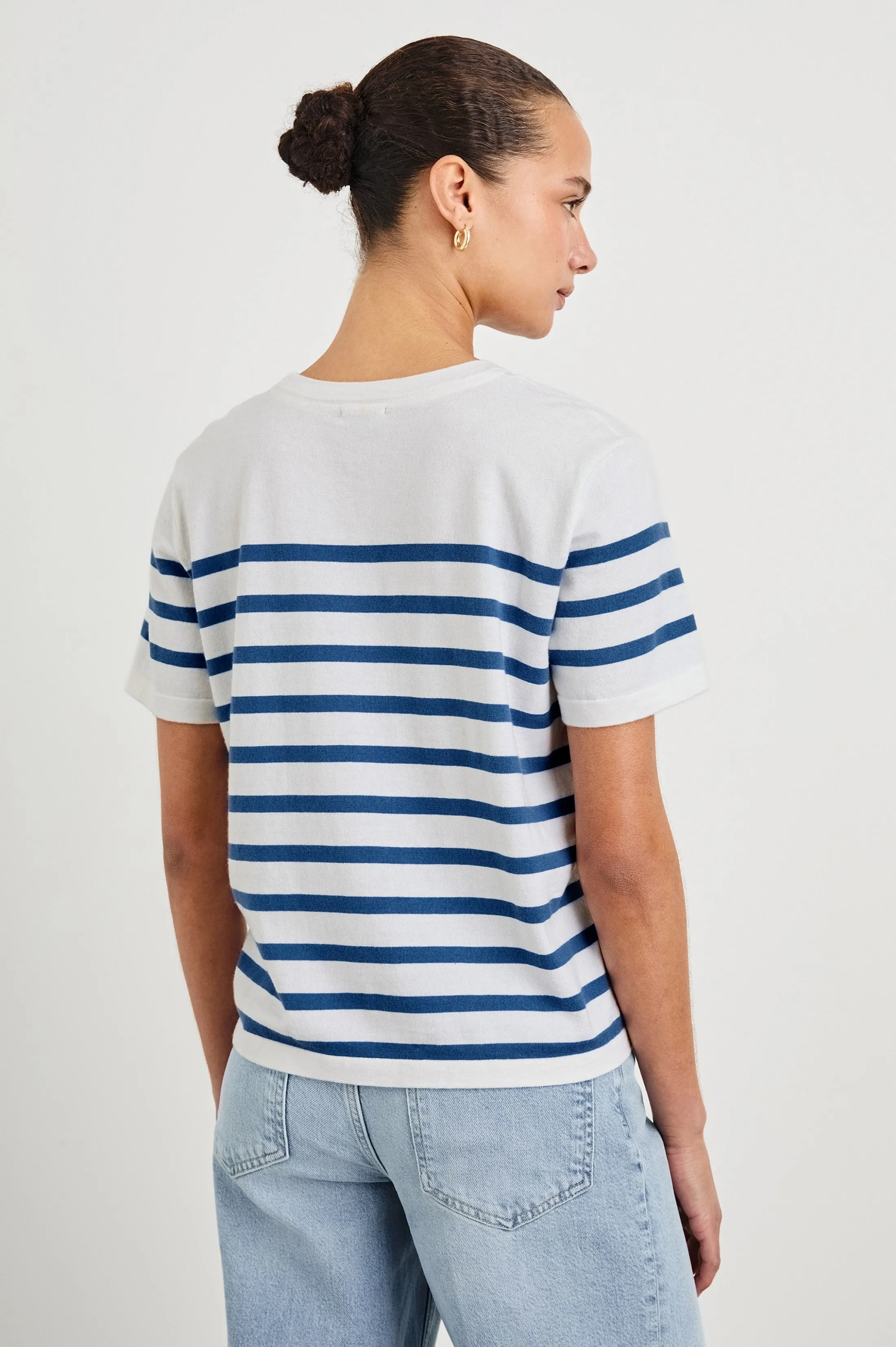 COTTON CASHMERE T-SHIRT - SAILOR STRIPE Rails