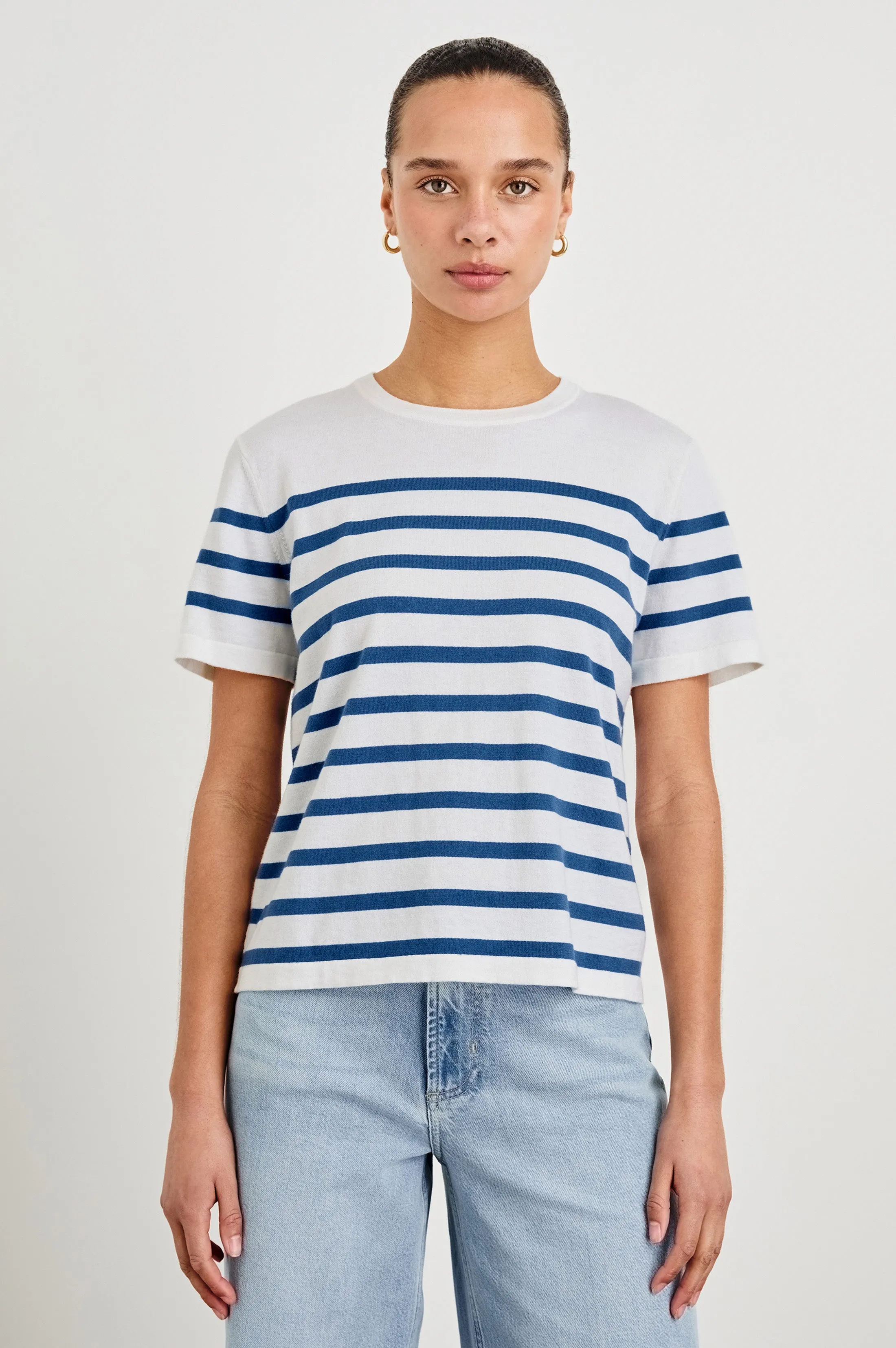 COTTON CASHMERE T-SHIRT - SAILOR STRIPE Rails