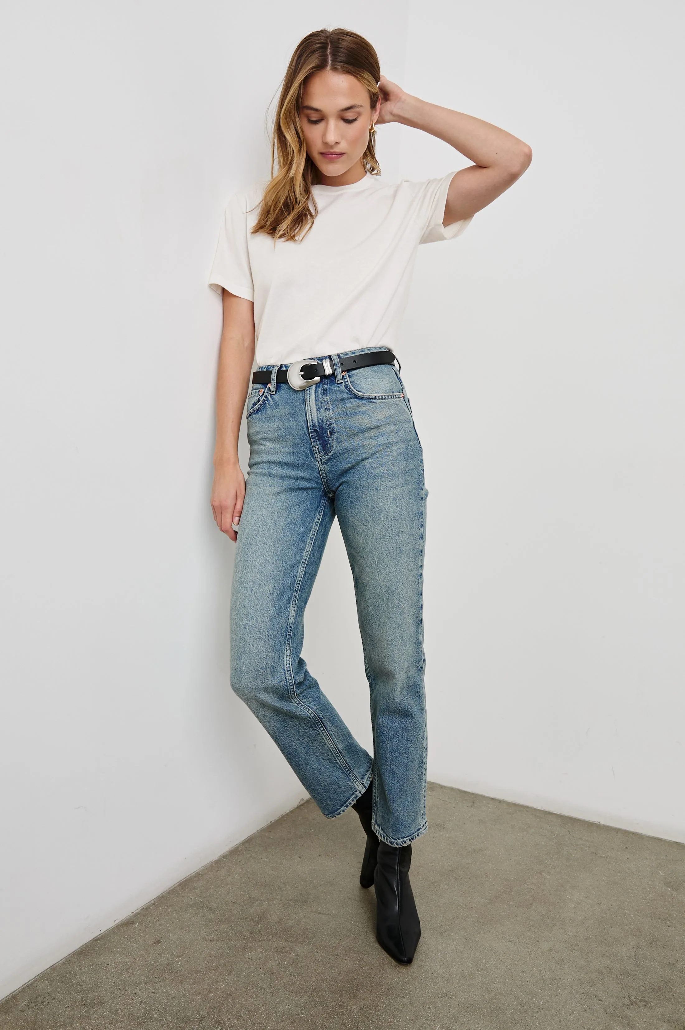 COTTON CASHMERE T-SHIRT - WHITE Rails
