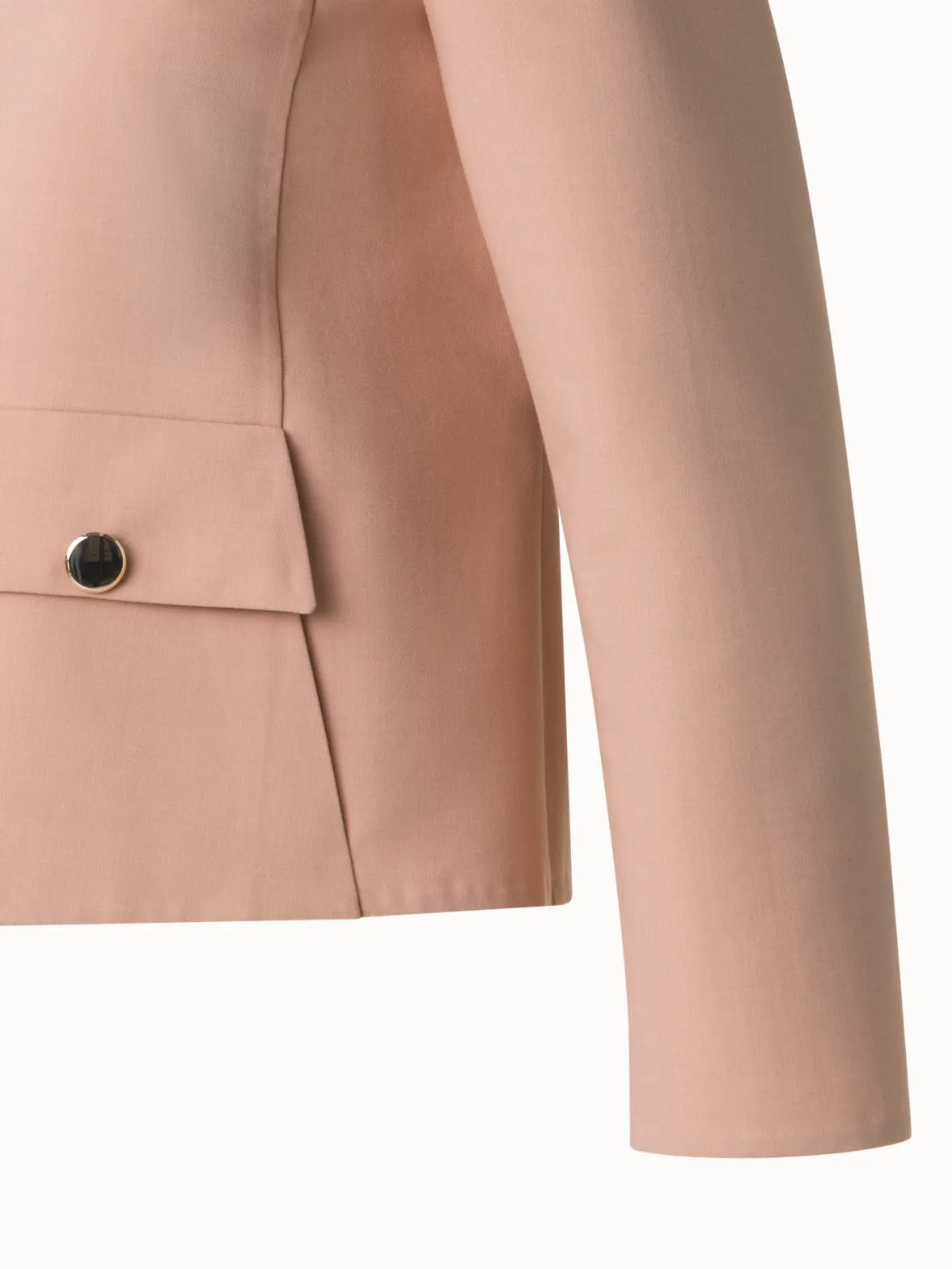 Cotton Double-Face Jacket with Gold Buttons Akris