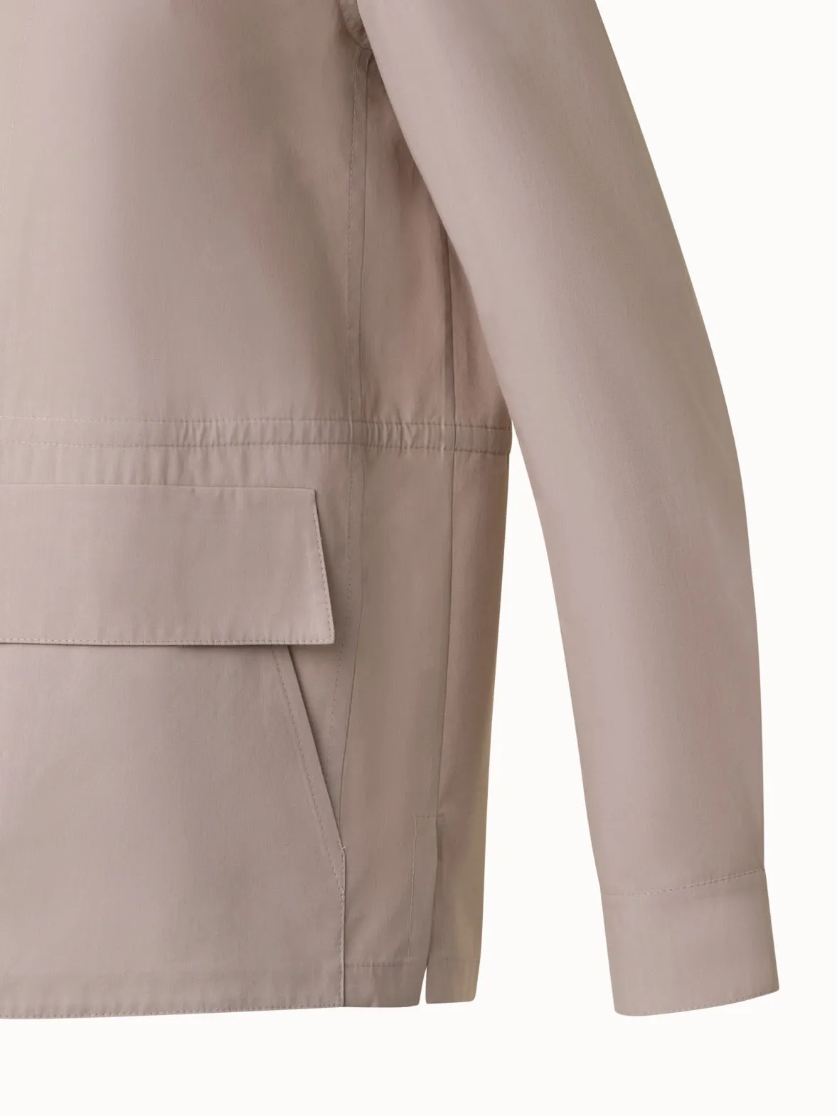 Cotton Poplin Oversize Shirt Jacket Akris