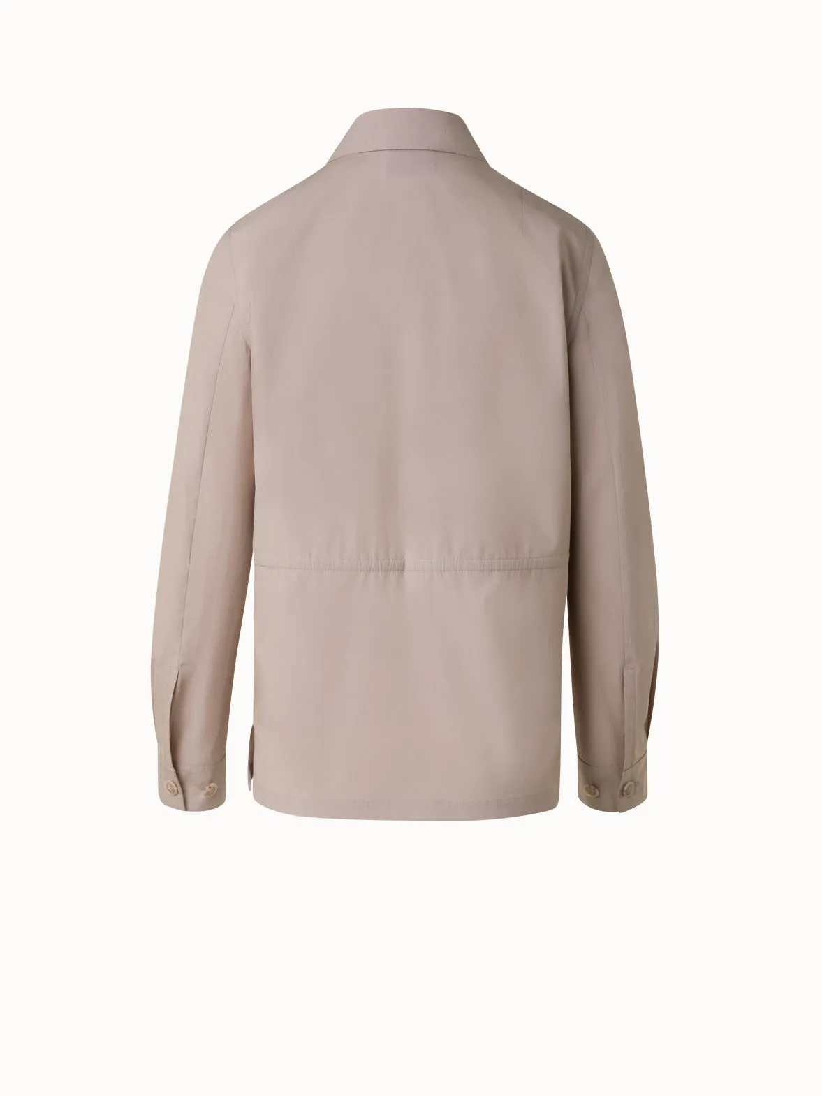 Cotton Poplin Oversize Shirt Jacket Akris