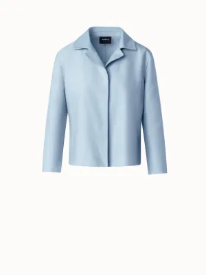 Cotton Silk Double-Face Jacket Akris