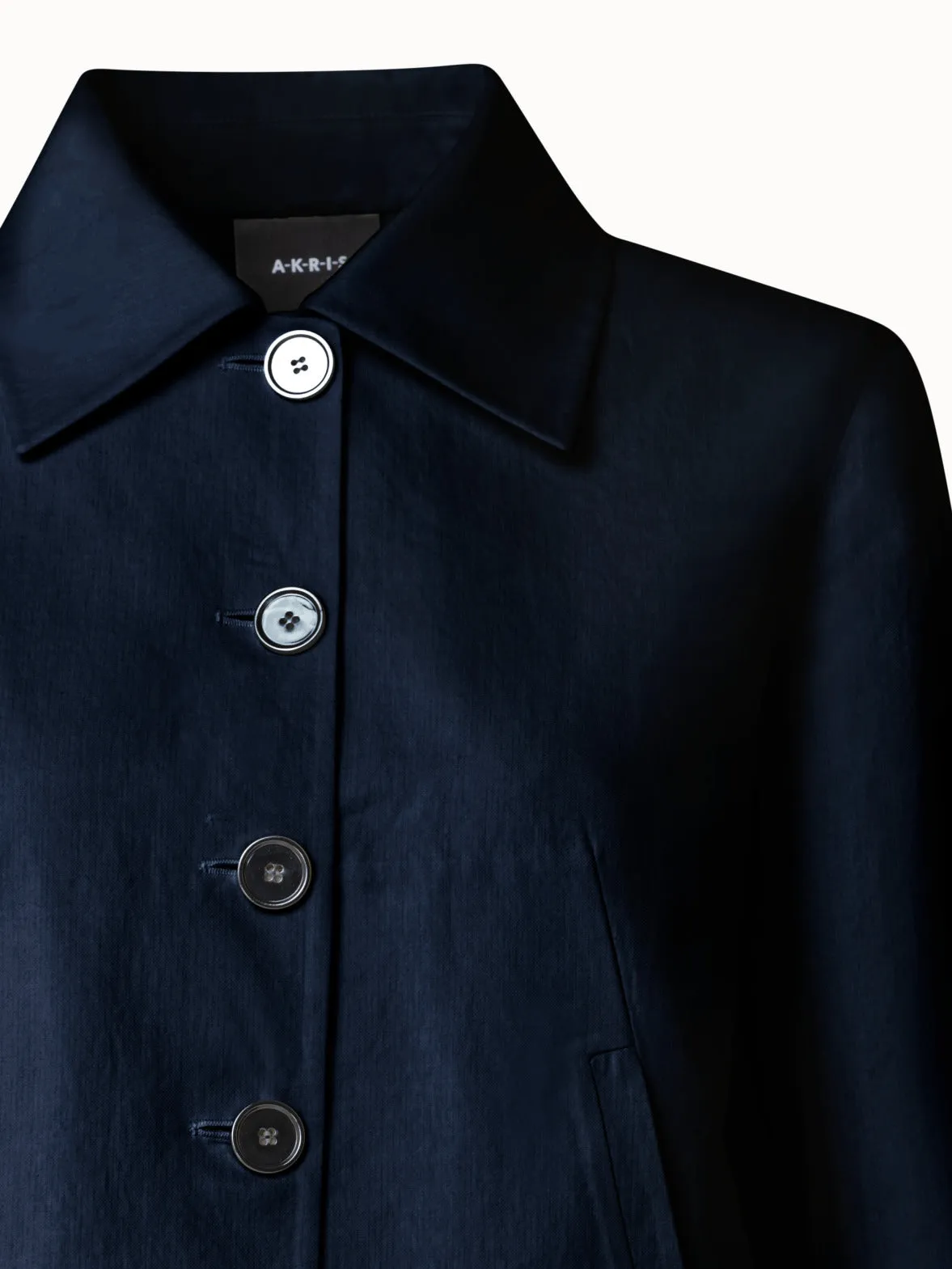 Cotton Silk Double-Face Jacket Akris
