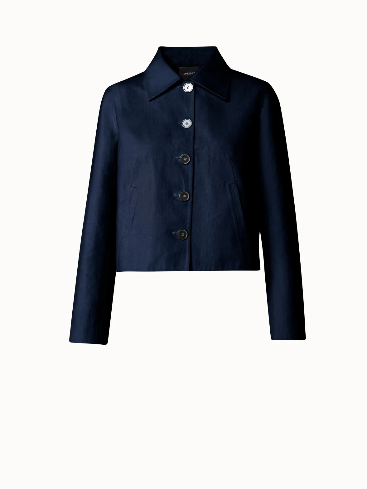Cotton Silk Double-Face Jacket Akris