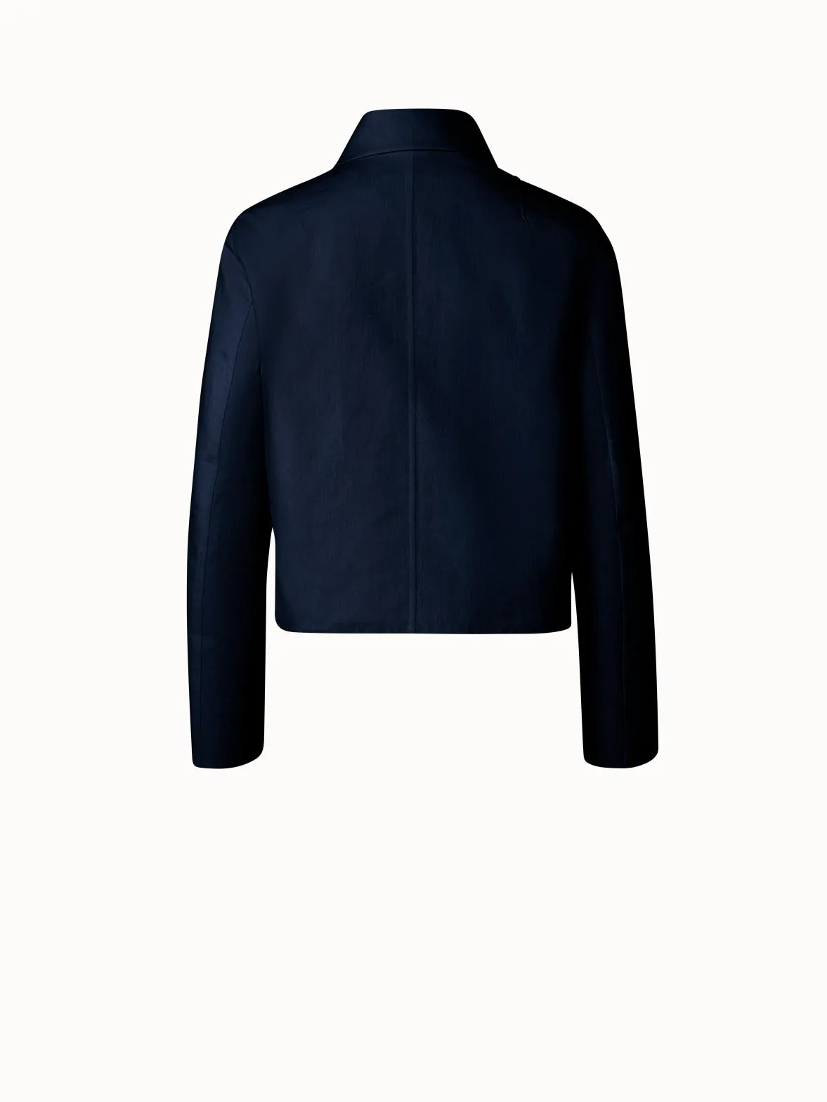 Cotton Silk Double-Face Jacket Akris